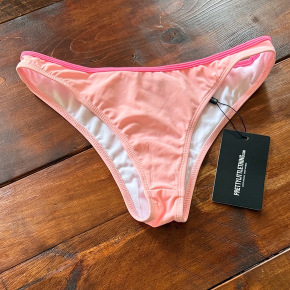 PrettyLittleThing Pink Bikini Bottoms Size 6 - Picture 1 of 4